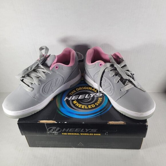 Heelys Youth Girls Gray & Pink Roller Shoes With Removeable Wheels & Tool Size 3 - Picture 7 of 8